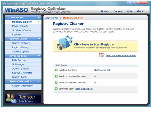 WinASO Registry Optimizer